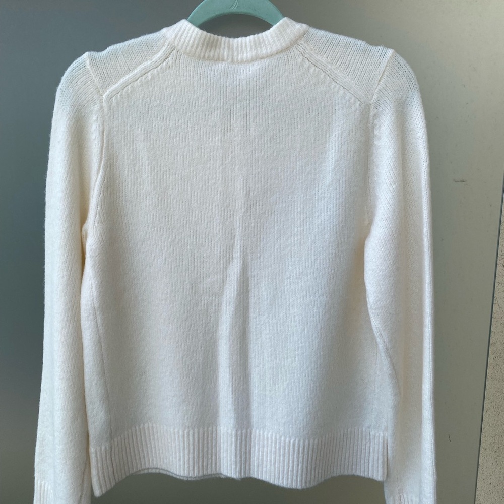 Abercrombie & Fitch Ivory Button-Front Cardigan with Gold Buttons - Picture 2 of 3
